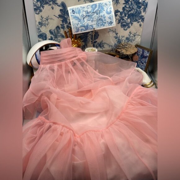 🆕 SIMKHAI 🧿 NWT Beaux Tiered Babydoll Mini Dress, Ballet Pink - Sz US 6 - Picture 2 of 16